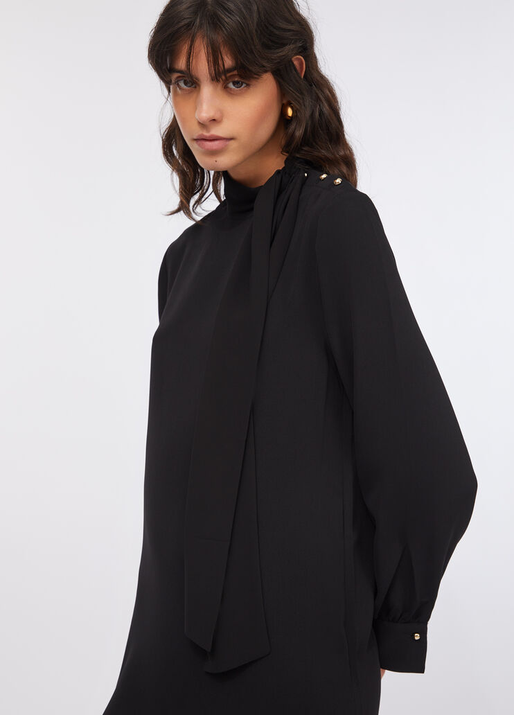 Short dress with scarf black Liu Jo - large image number 4