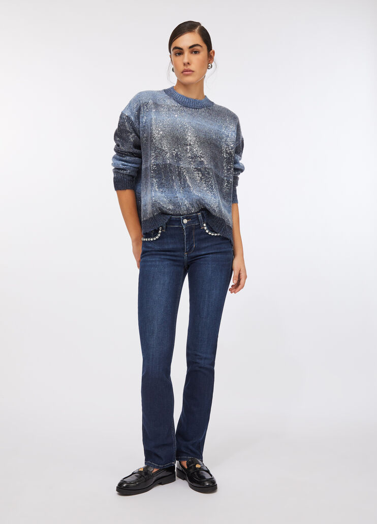 Slim-Jeans mit Rissen Dunkles Denimblau Liu Jo - large image number 5
