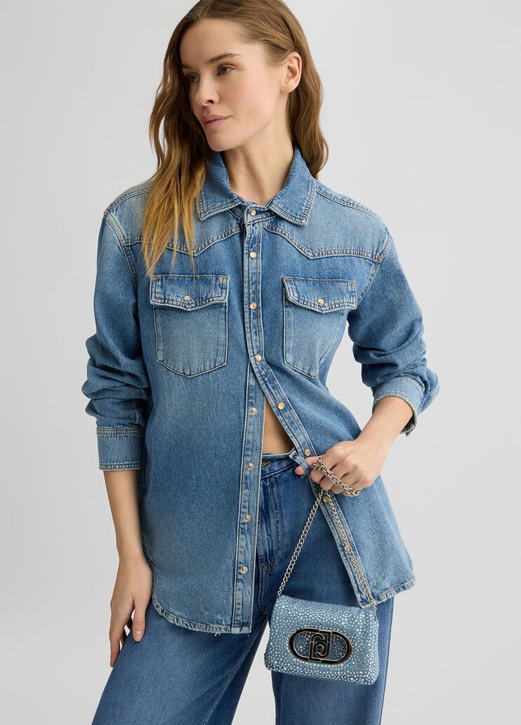 Denim LaPuffy mini bag light denim Liu Jo - large image number 0