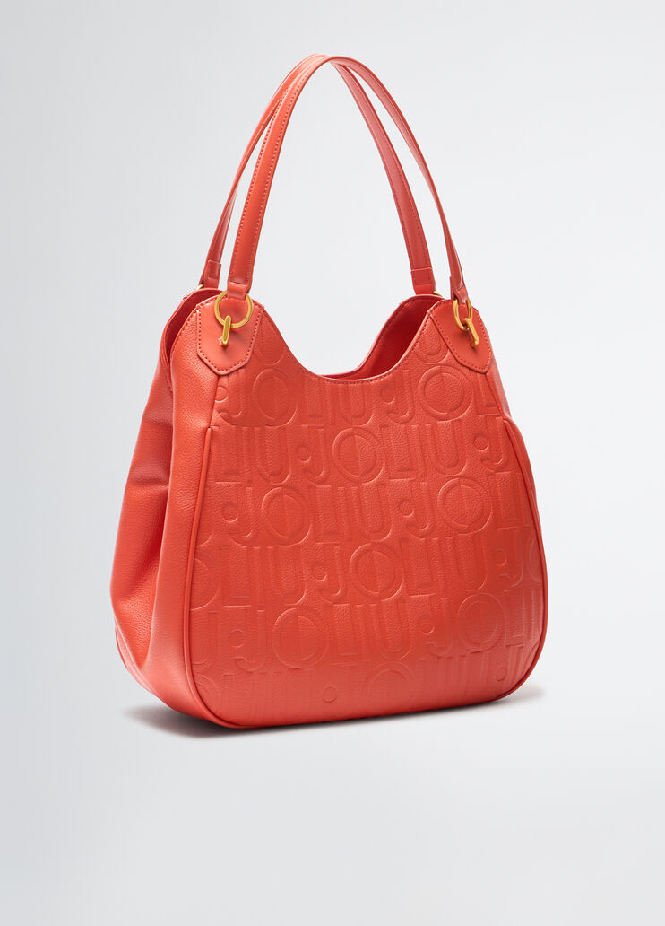 Large bag with bejewelled chain orange Liu Jo - large image number 1 Large bag with bejewelled chain orange Liu Jo - large image number 1