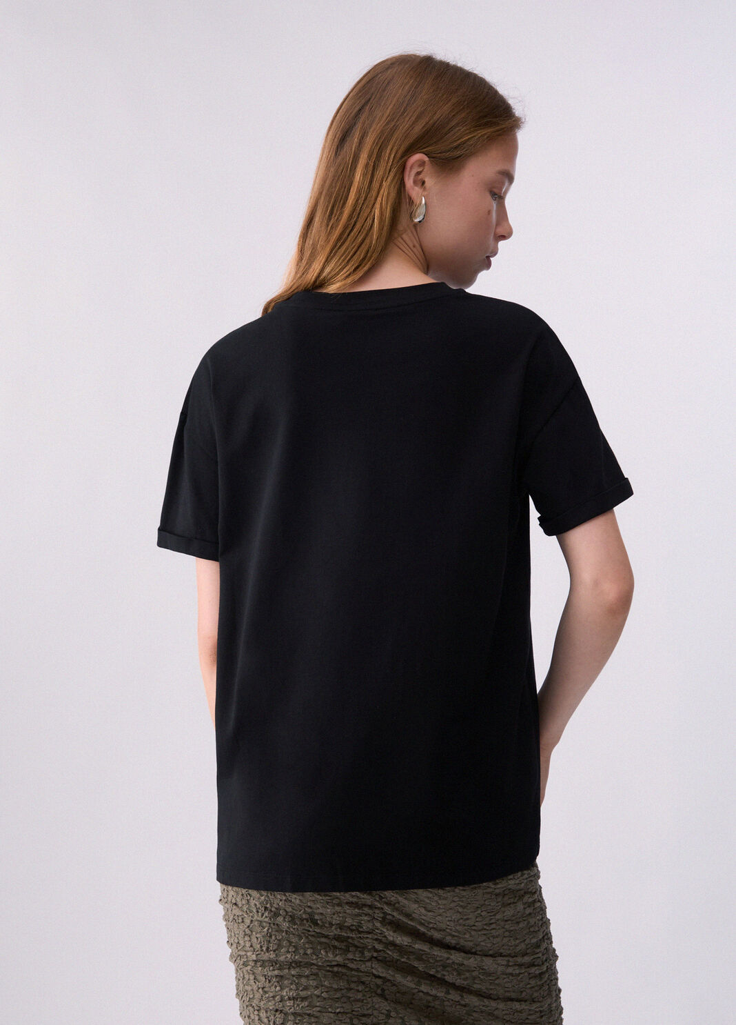 Boxy T-shirt with Jewel Pocket black Liu Jo - large image number 1