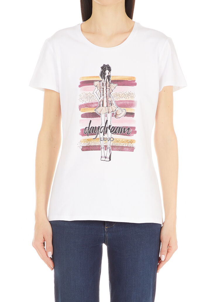 T-shirt with print White Liu Jo - large image number 0 T-shirt with print White Liu Jo - large image number 0