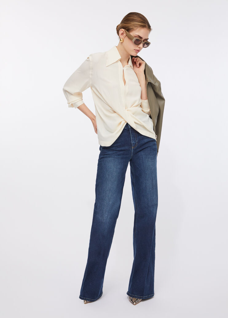 High-rise flared jeans light blue denim Liu Jo - large image number 5