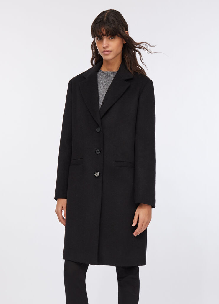 Manteau en laine noir Liu Jo - large image number 0