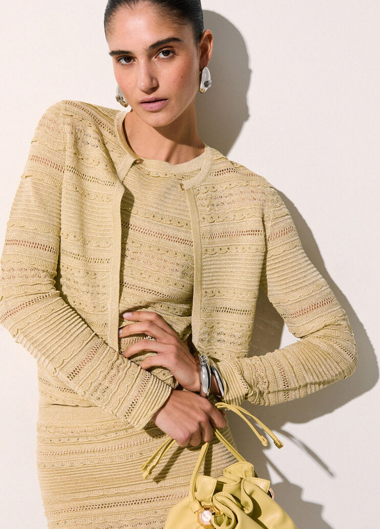 Openwork cardigan yellow Liu Jo - medium