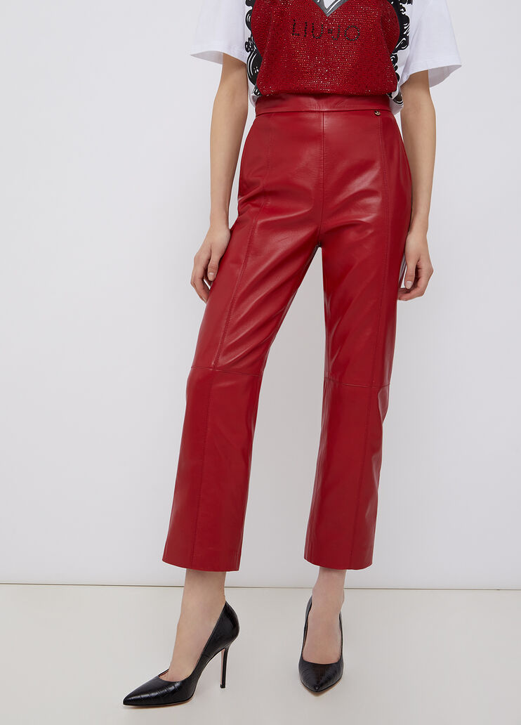 Hose aus Echtleder Scharlachrot Liu Jo - large image number 0