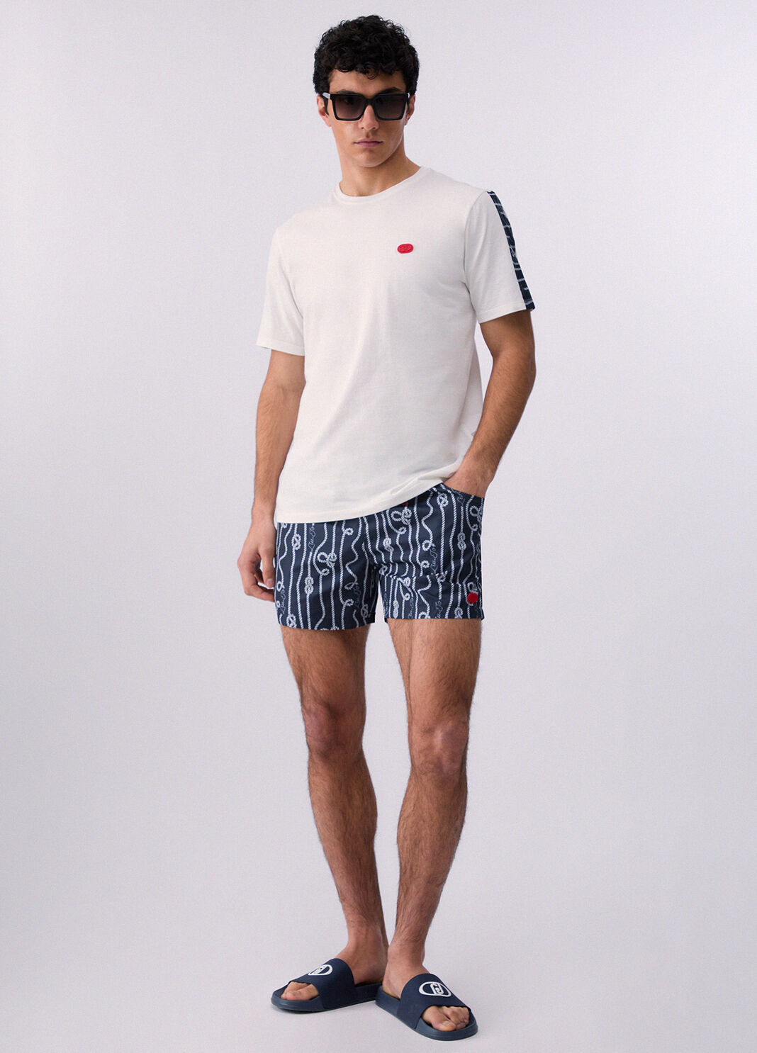 T-shirt with printed insert blue Liu Jo - large image number 5