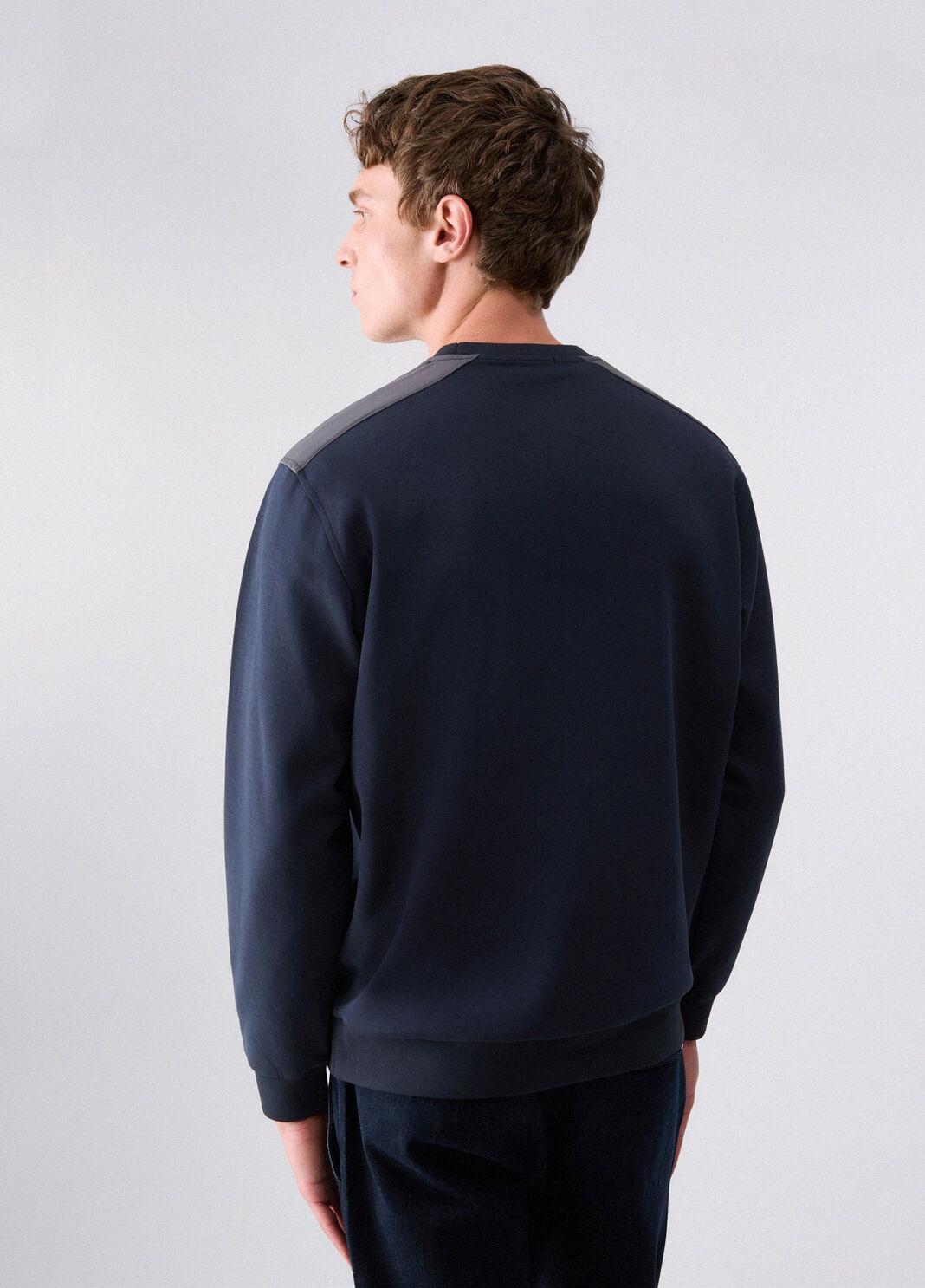 Sweatshirt with scuba inserts dark blue Liu Jo - large image number 1