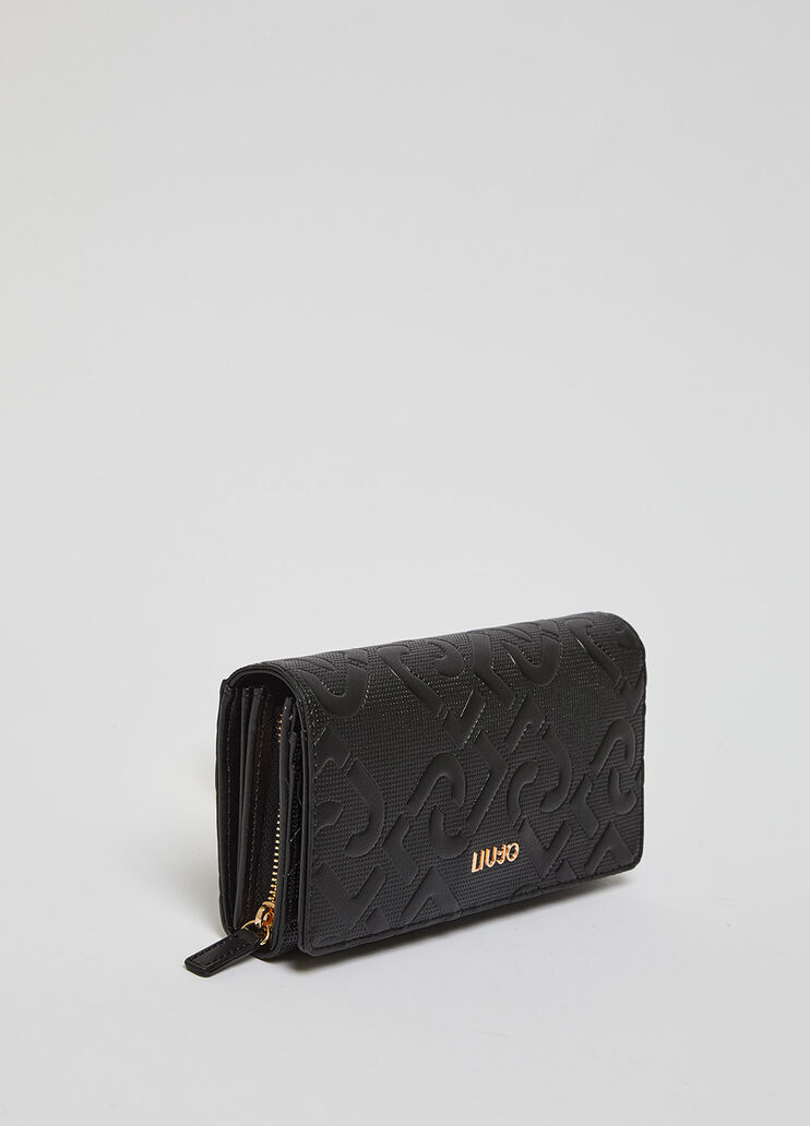 Large wallet with monogram logo black Liu Jo - large image number 1