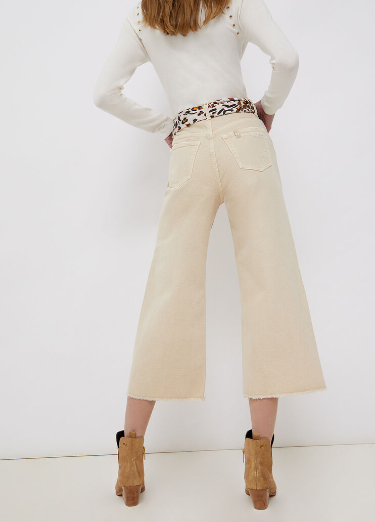High-rise flared trousers ivory Liu Jo - large image number 1