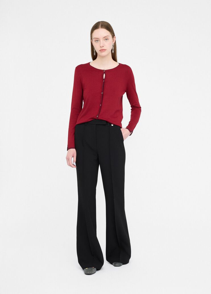 Cardigan with lurex® details red Liu Jo - large image number 5 Cardigan with lurex® details red Liu Jo - large image number 5