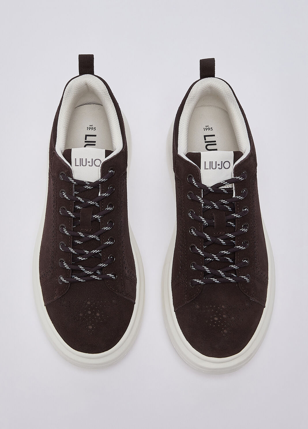 Suede platform sneakers dark brown Liu Jo - large image number 3