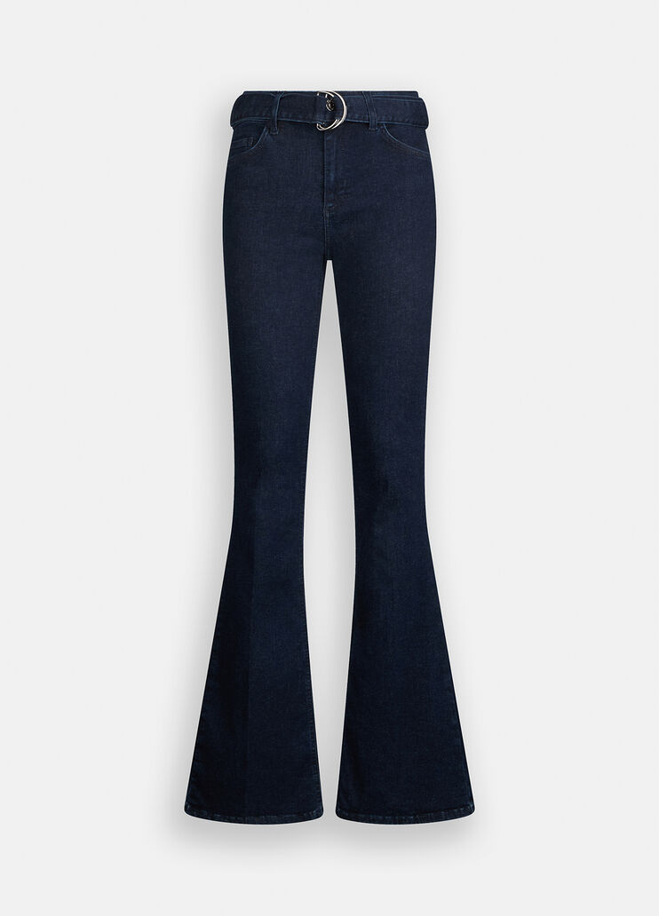 Flared jeans with belt blue denim Liu Jo - large image number 6 Flared jeans with belt blue denim Liu Jo - large image number 6