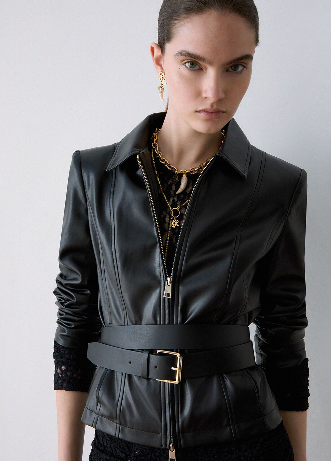 Jacket with Belt black Liu Jo - large image number 3
