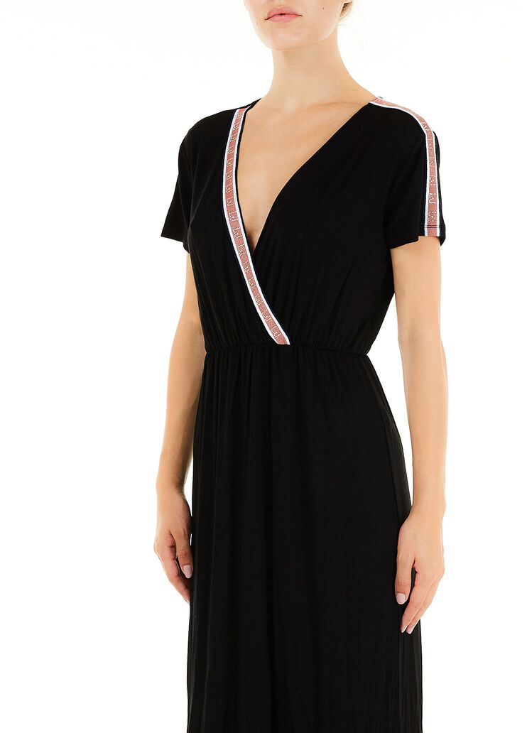 Long dress with logo Black Liu Jo - large image number 2 Long dress with logo Black Liu Jo - large image number 2