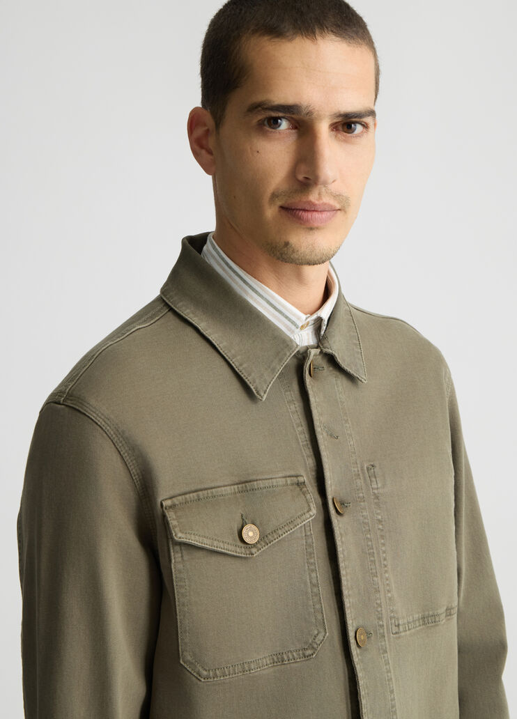 Green denim field jacket olive green Liu Jo - large image number 2 Green denim field jacket olive green Liu Jo - large image number 2