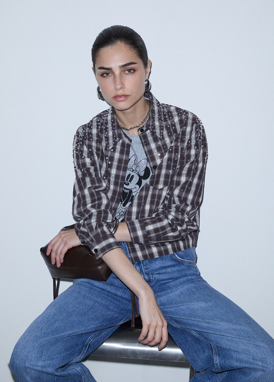 Check Fabric Shirt chequered brown Liu Jo - large image number 2