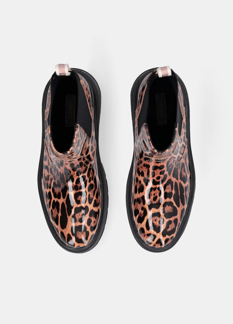 Глянцевые полусапоги с анималистическим мотивом леопардовый принт Liu Jo - large image number 4