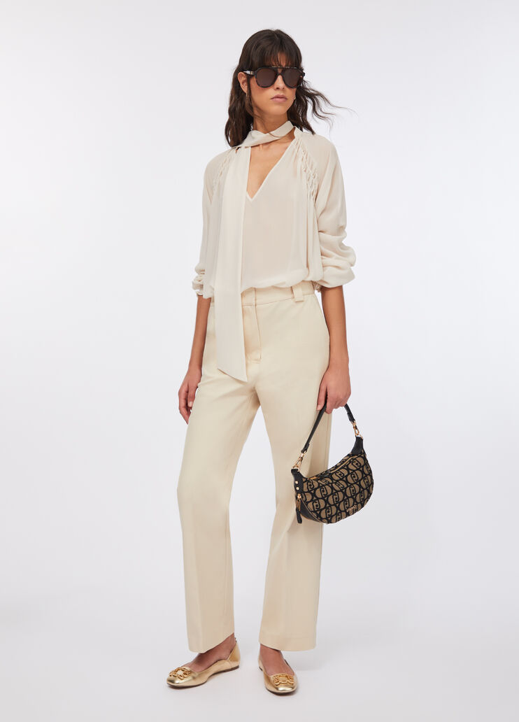 Bluse aus Georgette Elfenbein Liu Jo - medium