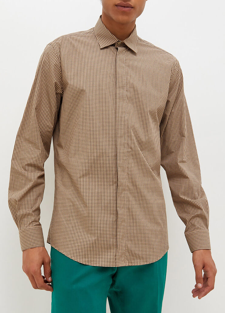Camicia slim fit a quadretti blu Liu Jo - large image number 0 Camicia slim fit a quadretti blu Liu Jo - large image number 0