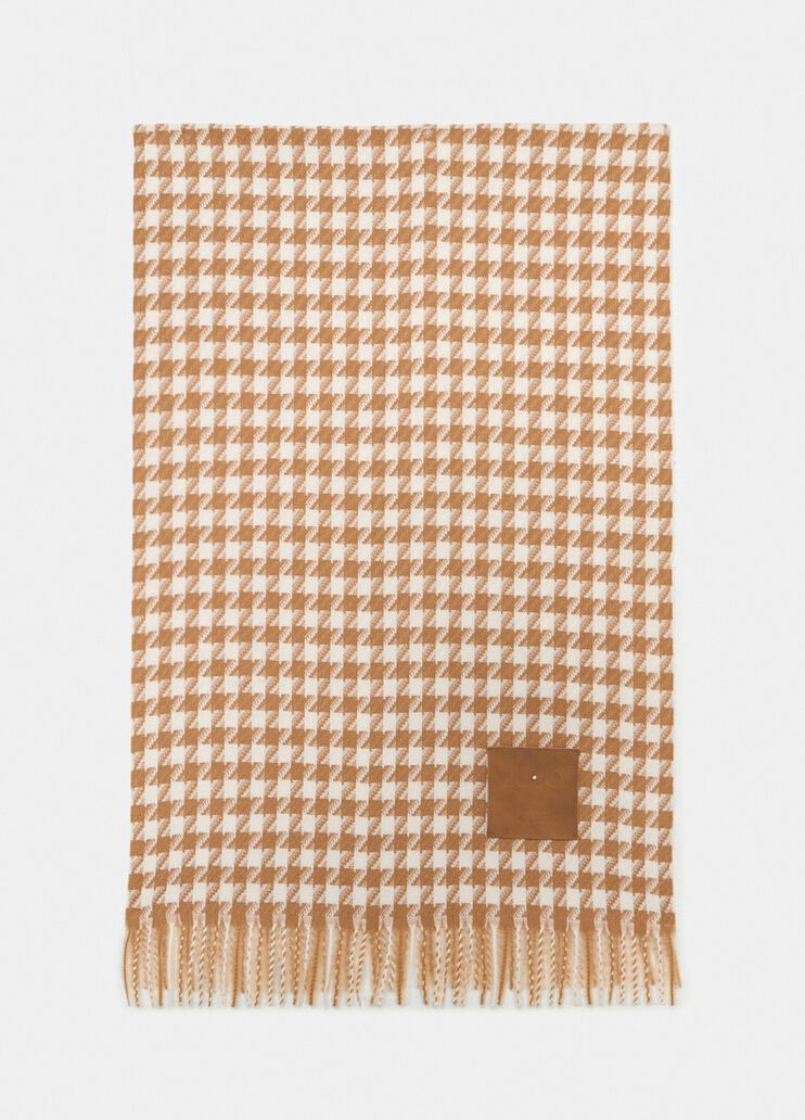 Houndstooth stole camel Liu Jo - large image number 3