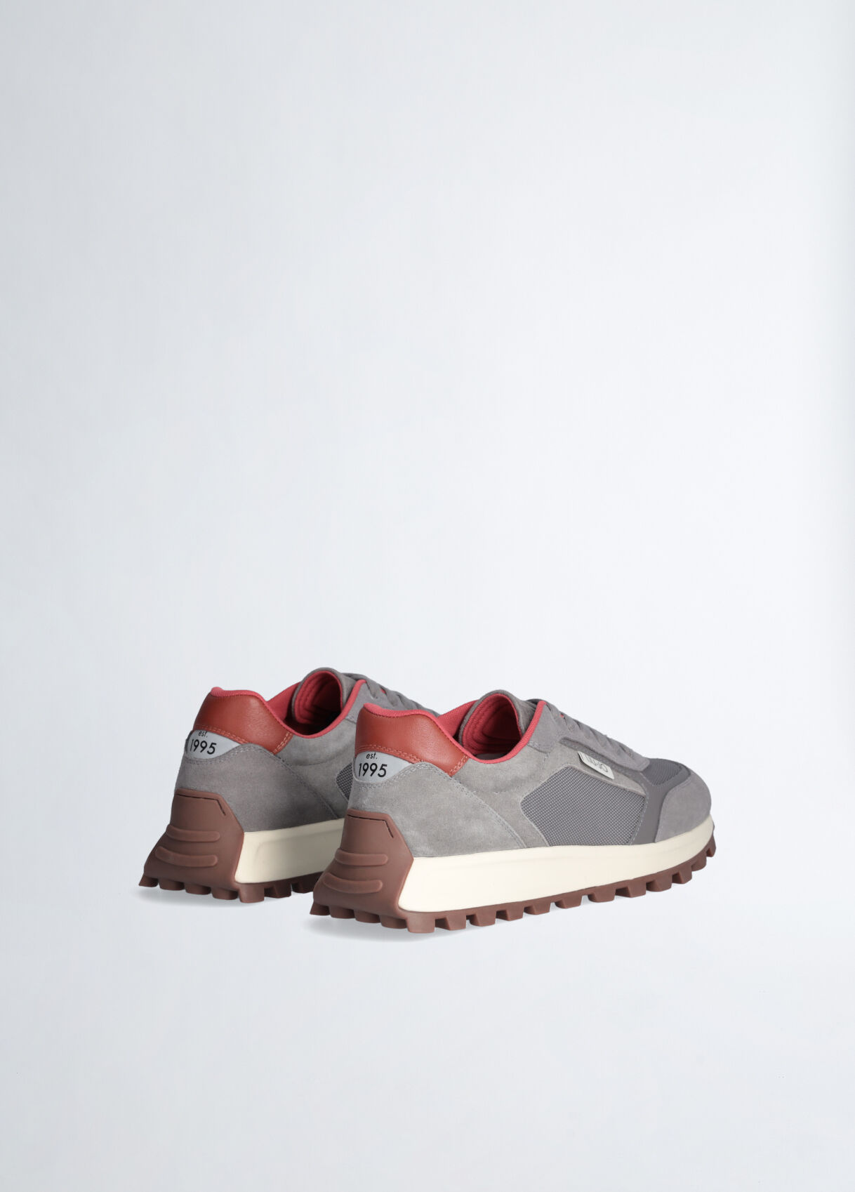 Men's suede and mesh sneakers colour grey | Liu Jo