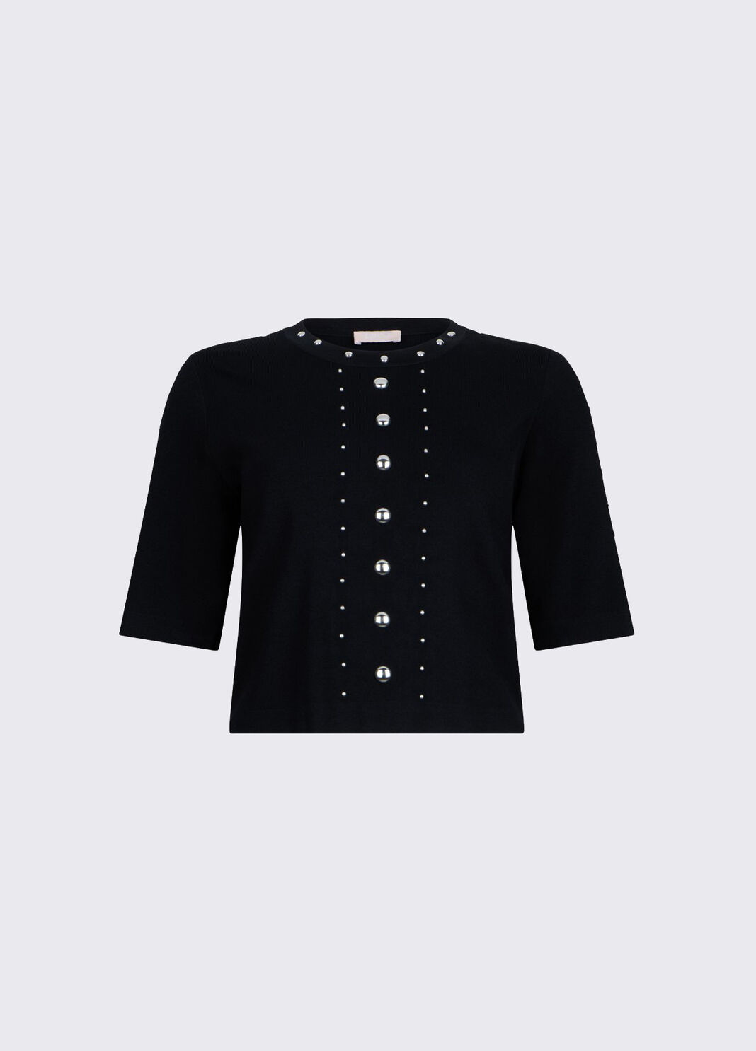 Top de punto con tachuelas negro Liu Jo - large image number 6