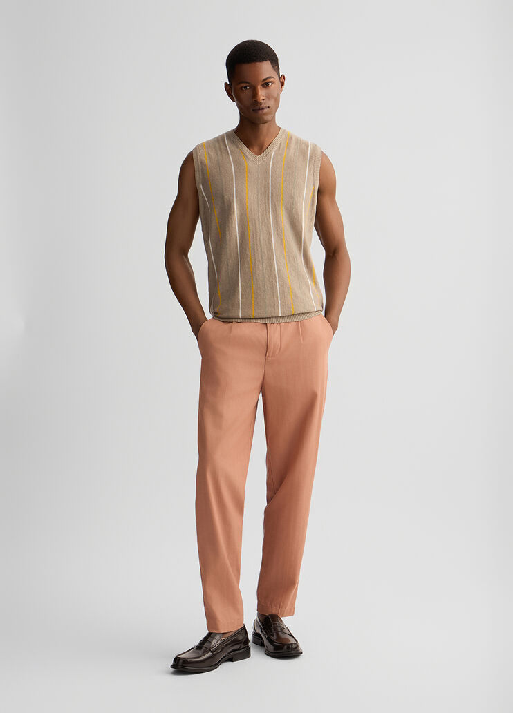 Linen-blend jacquard trousers peach Liu Jo - medium Linen-blend jacquard trousers peach Liu Jo - medium