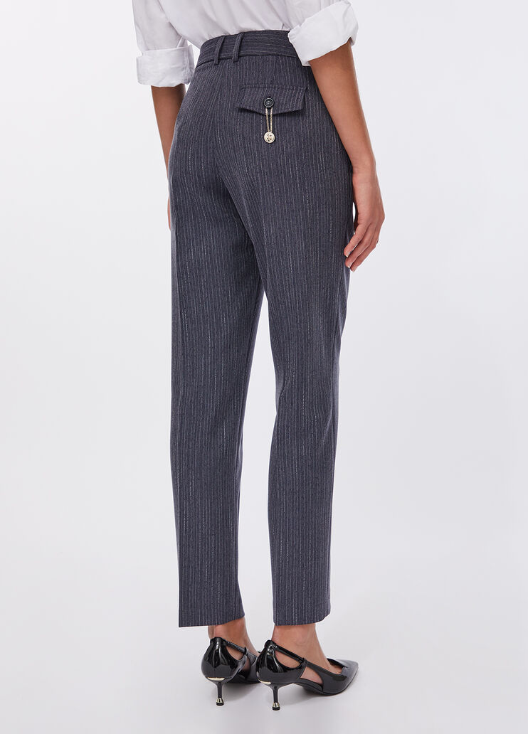 Flanellhose mit Nadelstreifen Blau mit Nadelstreifen Liu Jo - large image number 1