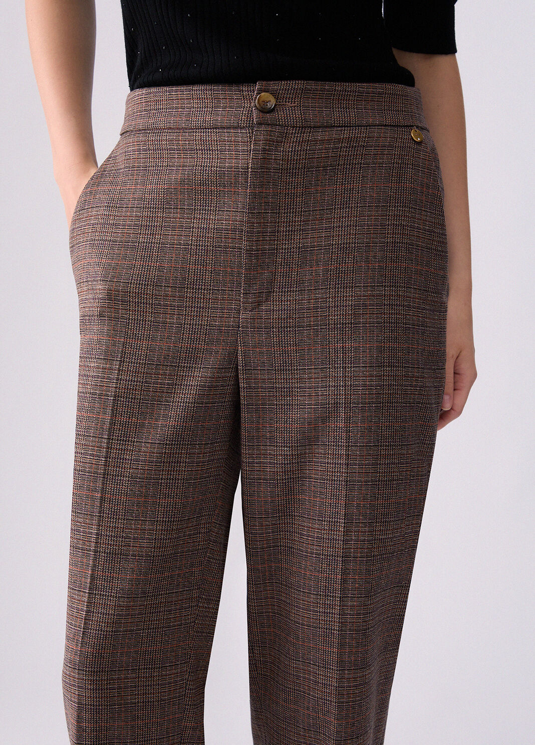 Zigarettenhose schottenkaro Liu Jo - large image number 4