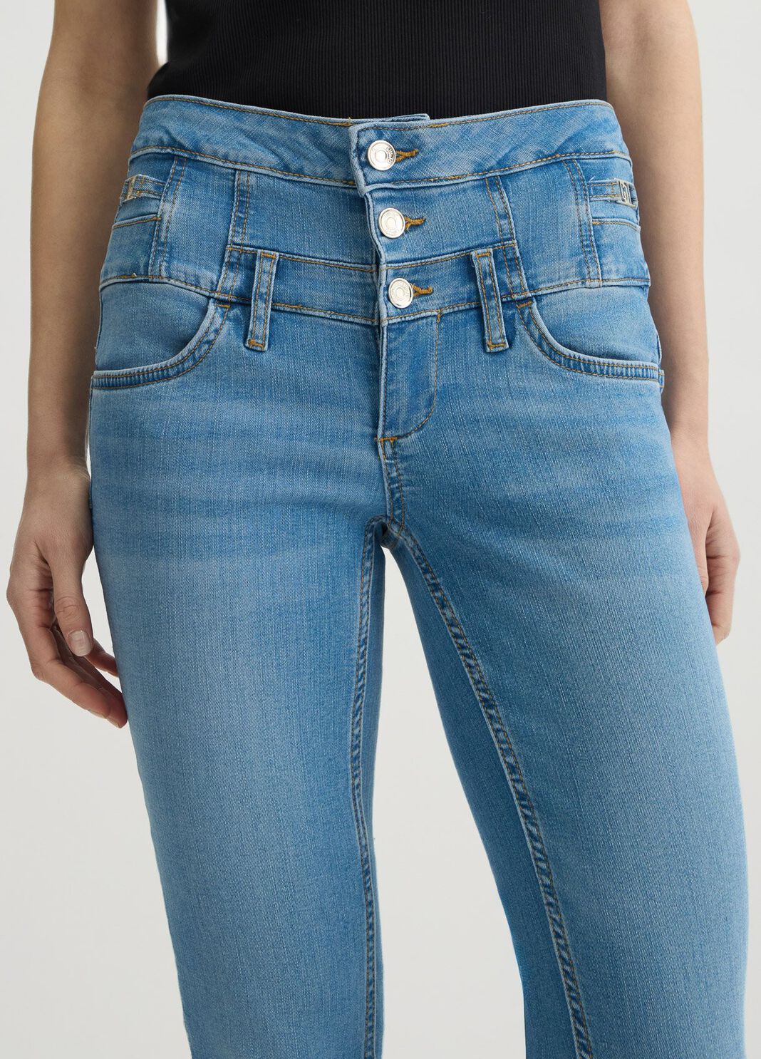 Jean skinny &agrave; taille haute denim bleu fonc&eacute; Liu Jo - large image number 2