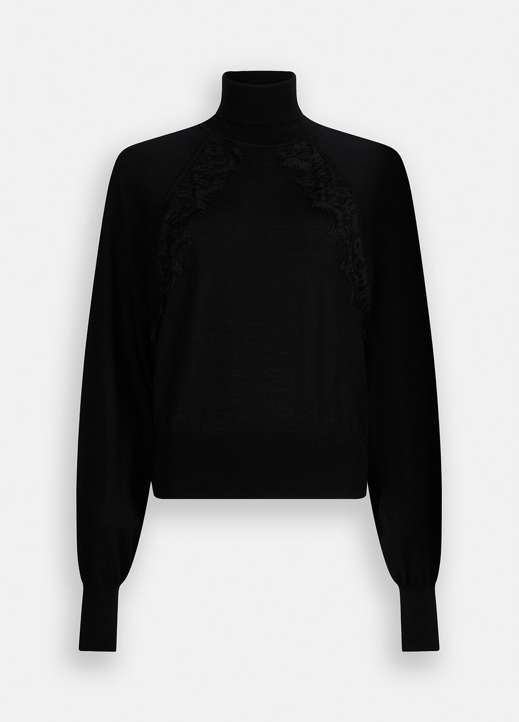Wool turtleneck with lace black Liu Jo - large image number 6