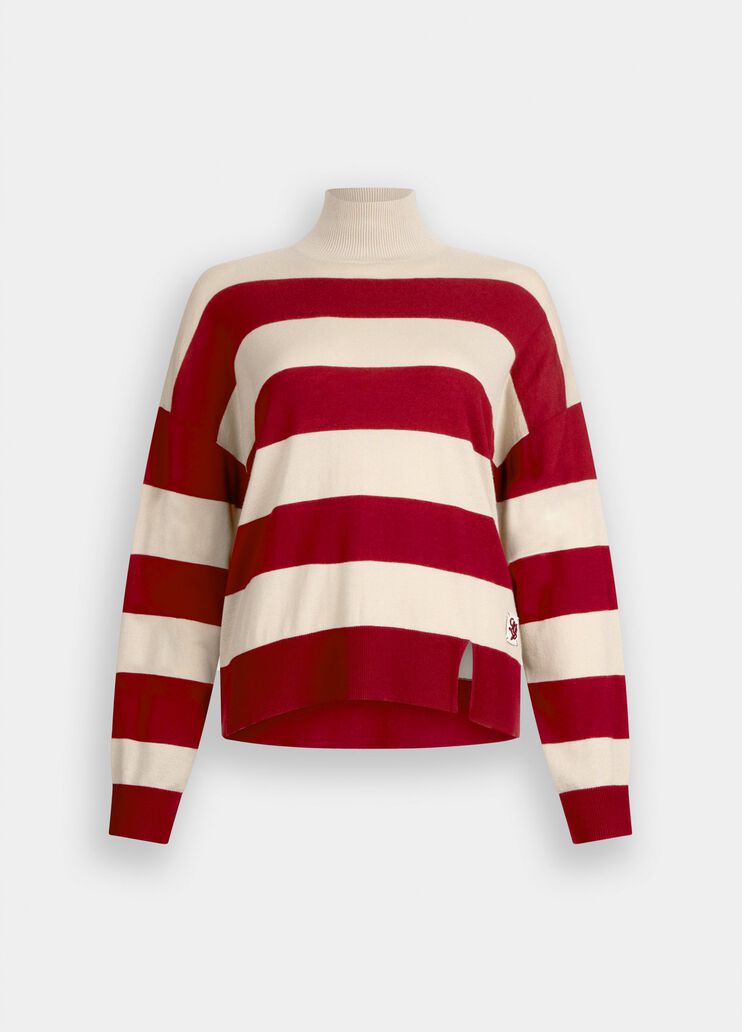 Lupetto a righe in misto lana rosso Liu Jo - large image number 6