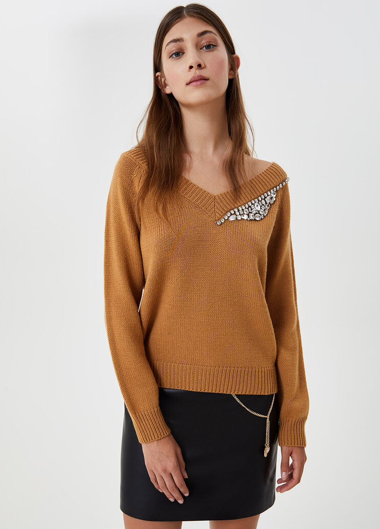 Jumper with cut-outs Brown Liu Jo - large image number 0