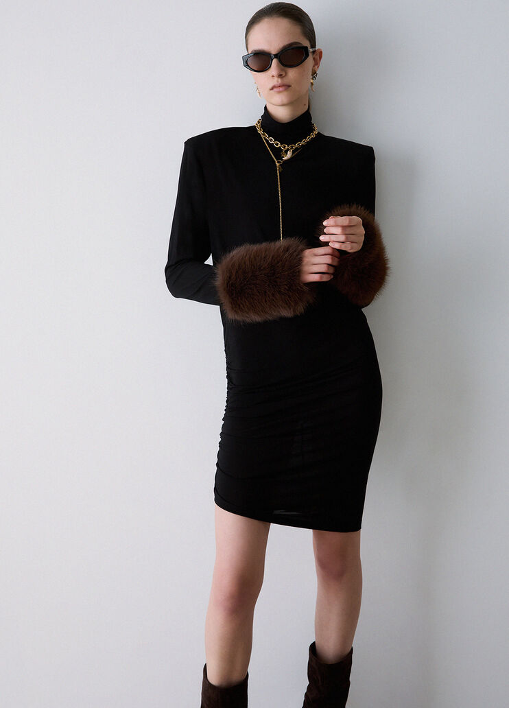 Dress with Teddy Cuffs black Liu Jo - medium
