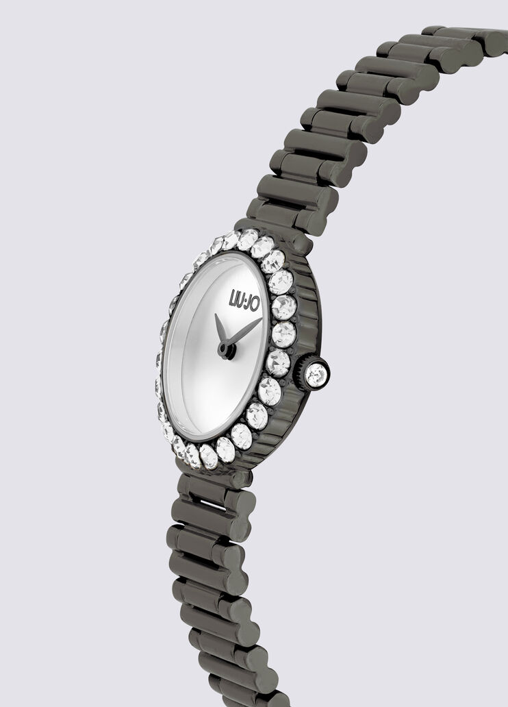 Steel watch with diamantés grey Liu Jo - large image number 2 Steel watch with diamantés grey Liu Jo - large image number 2