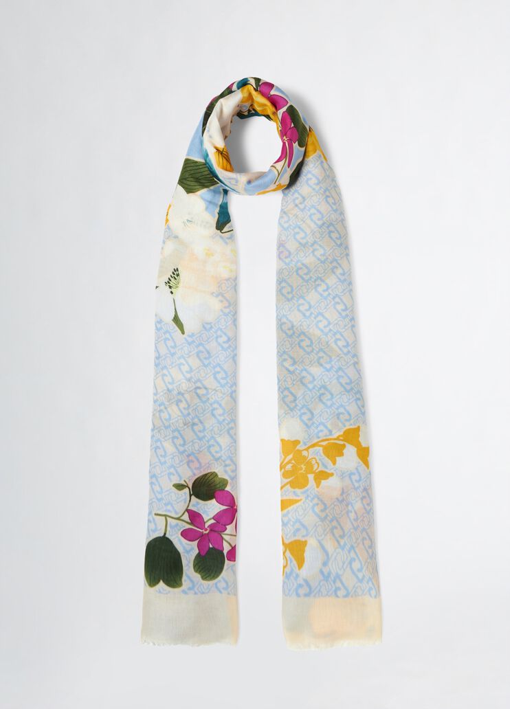 Stola mit Blumenprint Himmelblau Liu Jo - medium