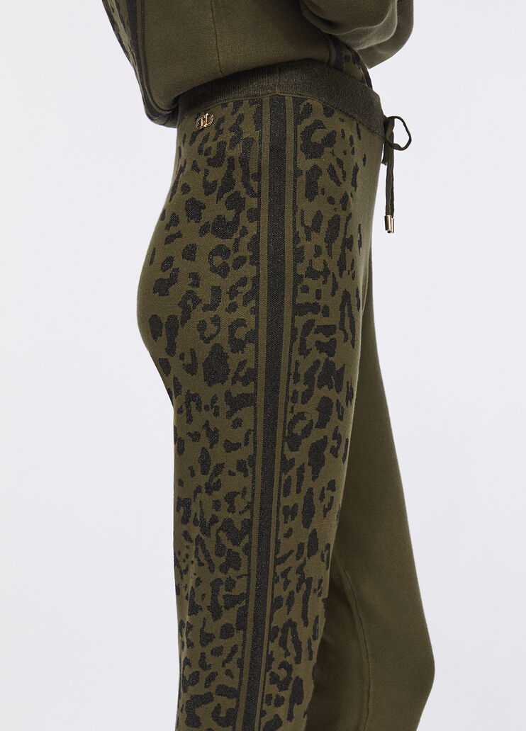 Animal-print trousers olive green Liu Jo - large image number 3