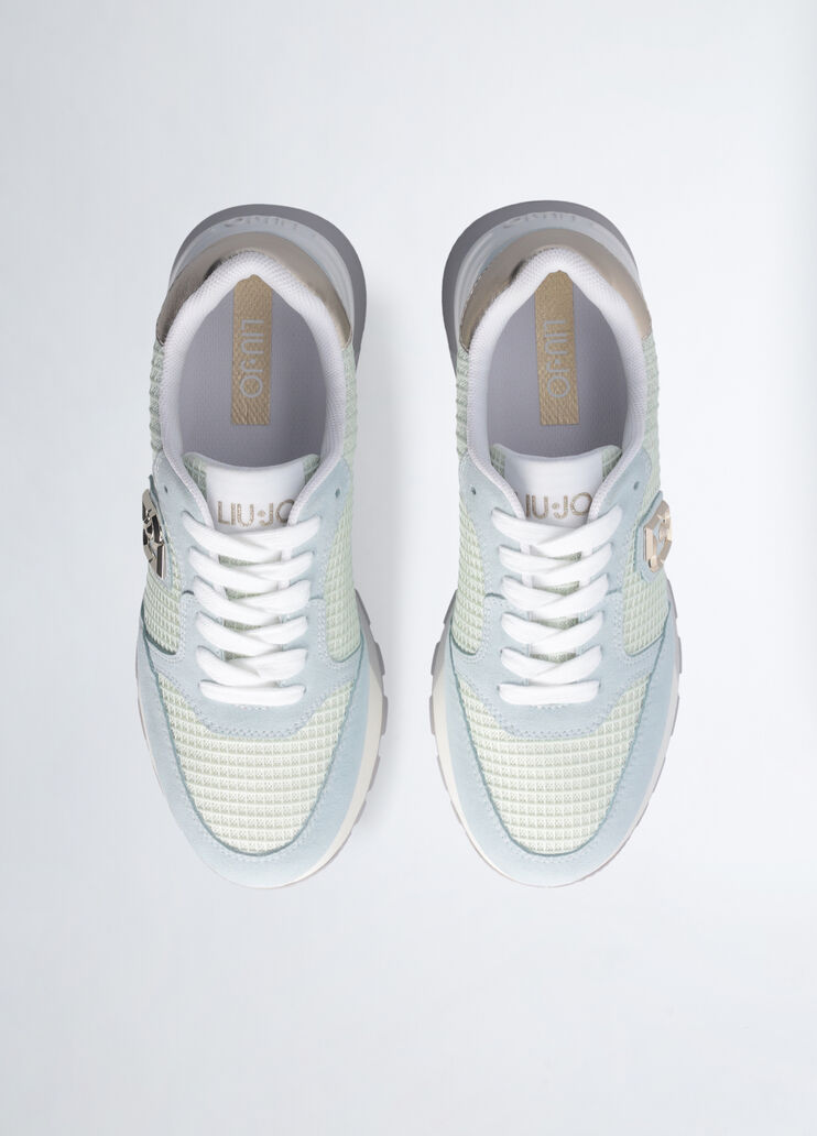 Suede and mesh platform sneakers mint Liu Jo - large image number 6  Suede and mesh platform sneakers mint Liu Jo - large image number 6