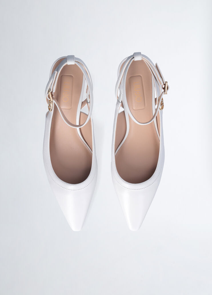 White slingbacks with low heel white Liu Jo - large image number 4 White slingbacks with low heel white Liu Jo - large image number 4