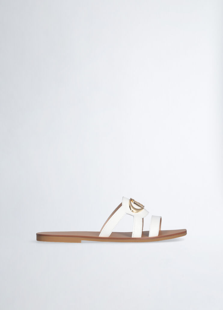 Flat sandals with logo white Liu Jo - medium Flat sandals with logo white Liu Jo - medium