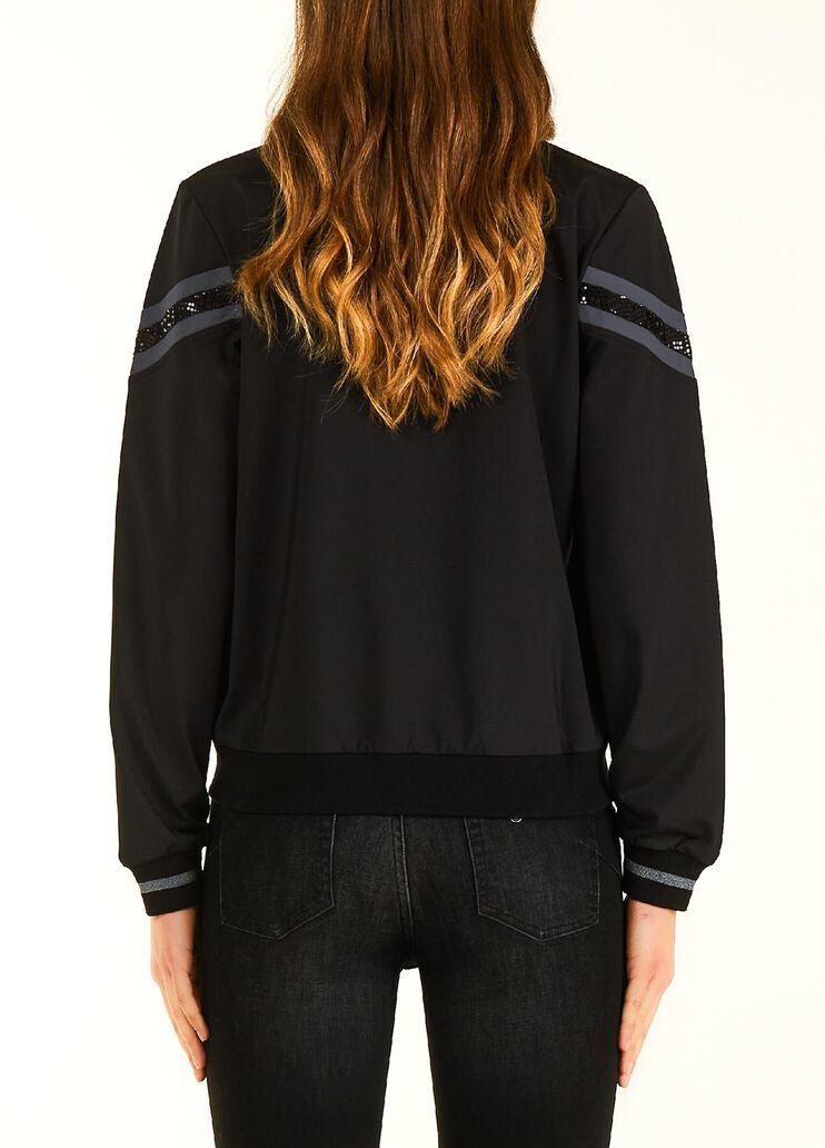 Sweat effet paillettes noir Liu Jo - large image number 1