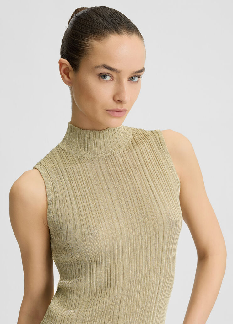 Lurex® knit top gold Liu Jo - large image number 2 Lurex® knit top gold Liu Jo - large image number 2