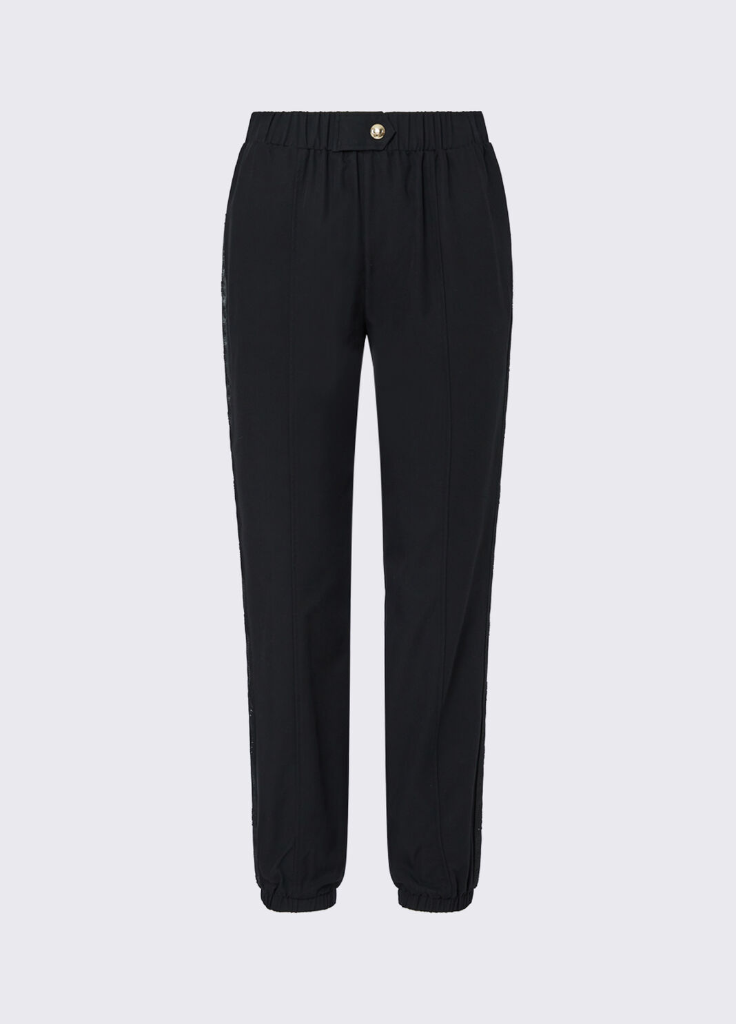 Jogging pants with logo tape black Liu Jo - large image number 6