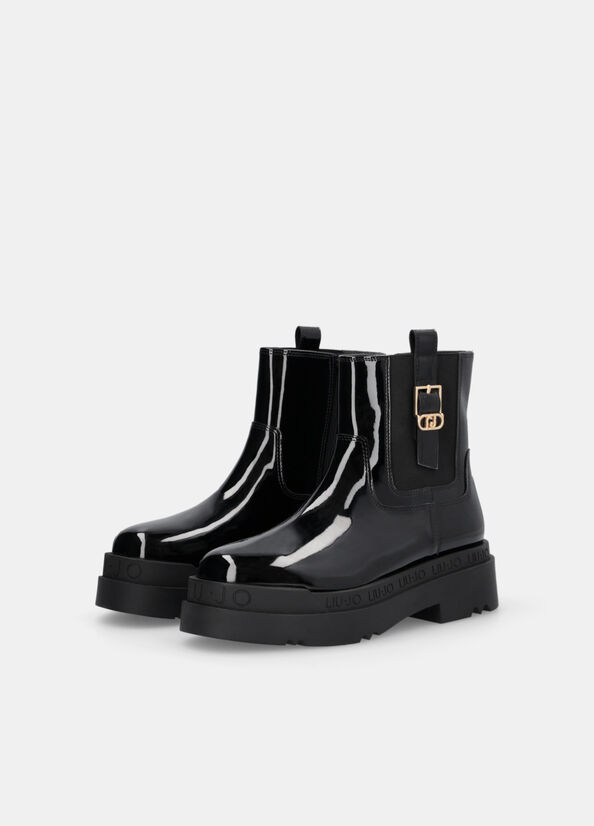 Patent leather platform ankle boots black Liu Jo - large image number 1
