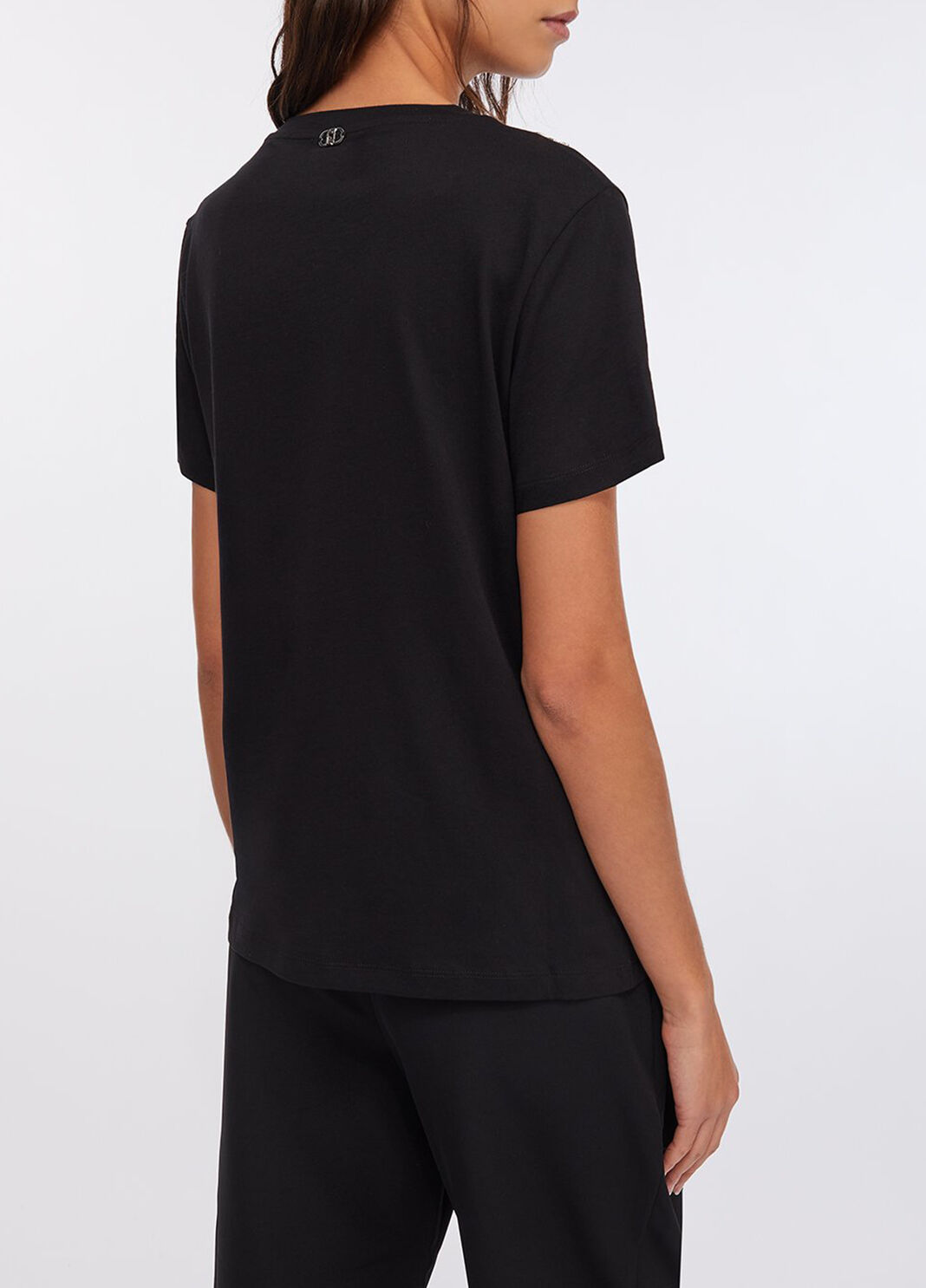 T-shirt avec broderies bijoux noir et strass Liu Jo - large image number 1