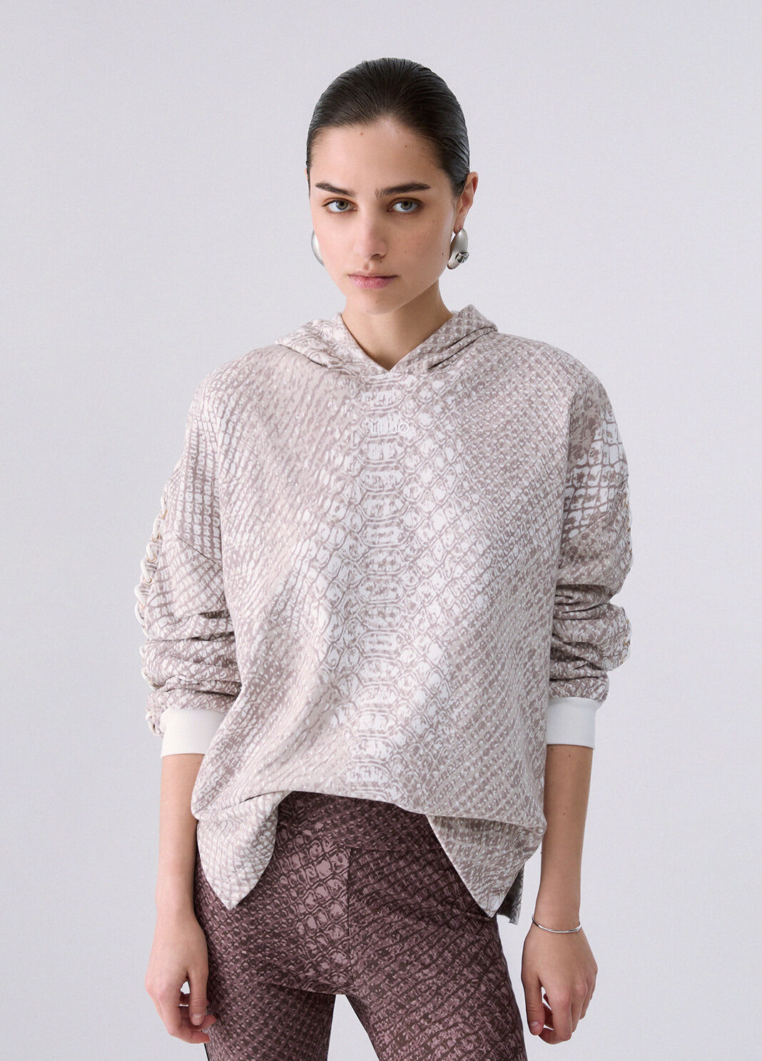 Sweatshirt with animal print white Liu Jo - large image number 0