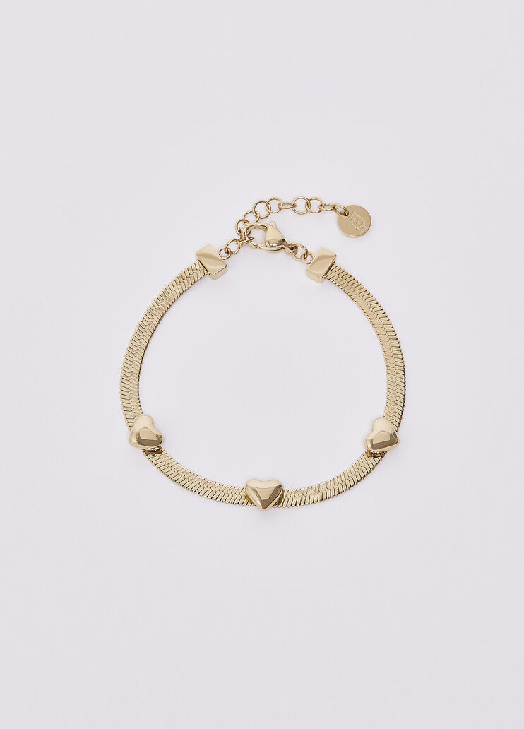 Bracelet avec C&oelig;urs couleur or Liu Jo - medium