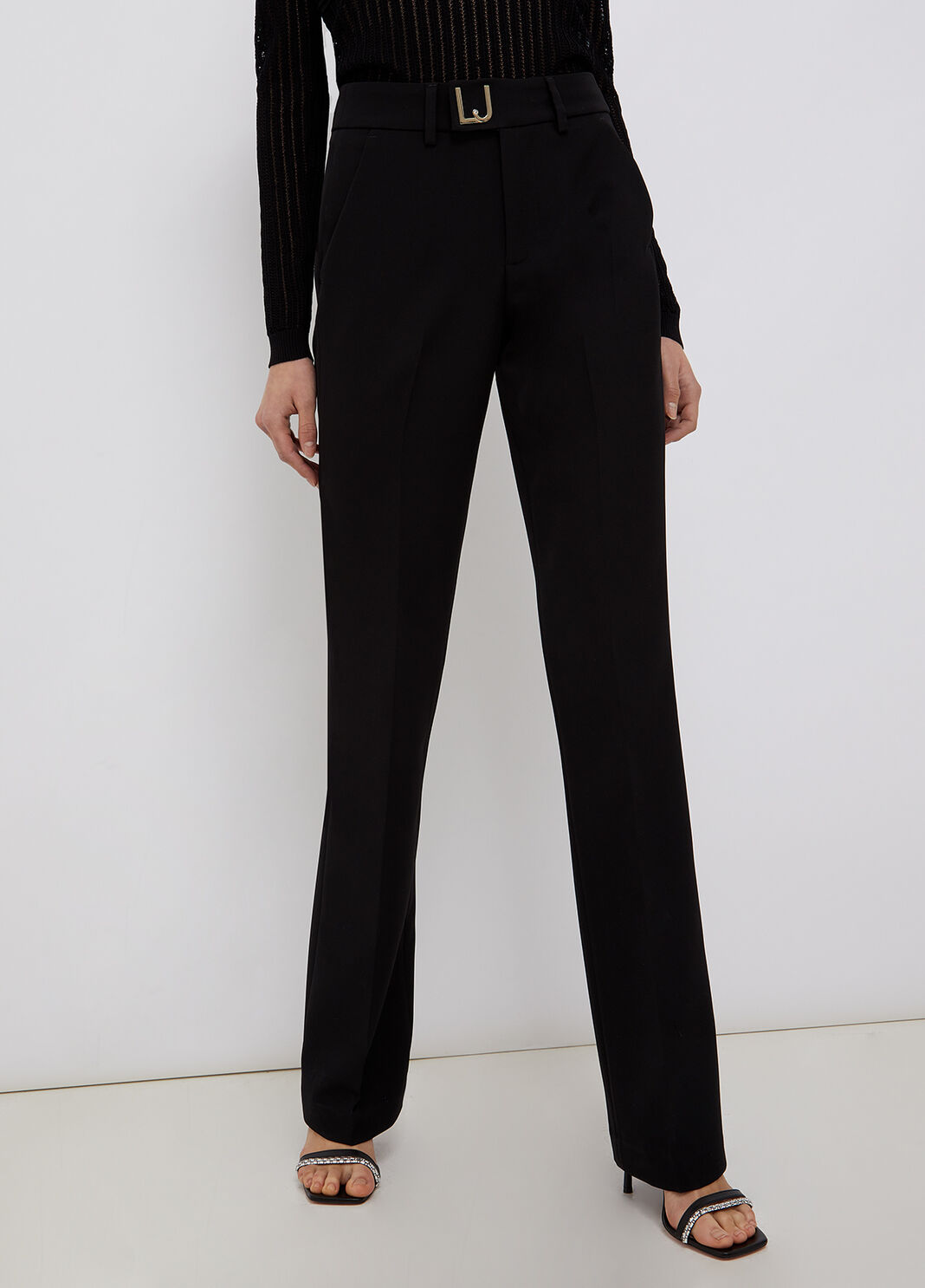 High-waisted smart trousers black Liu Jo - large image number 0