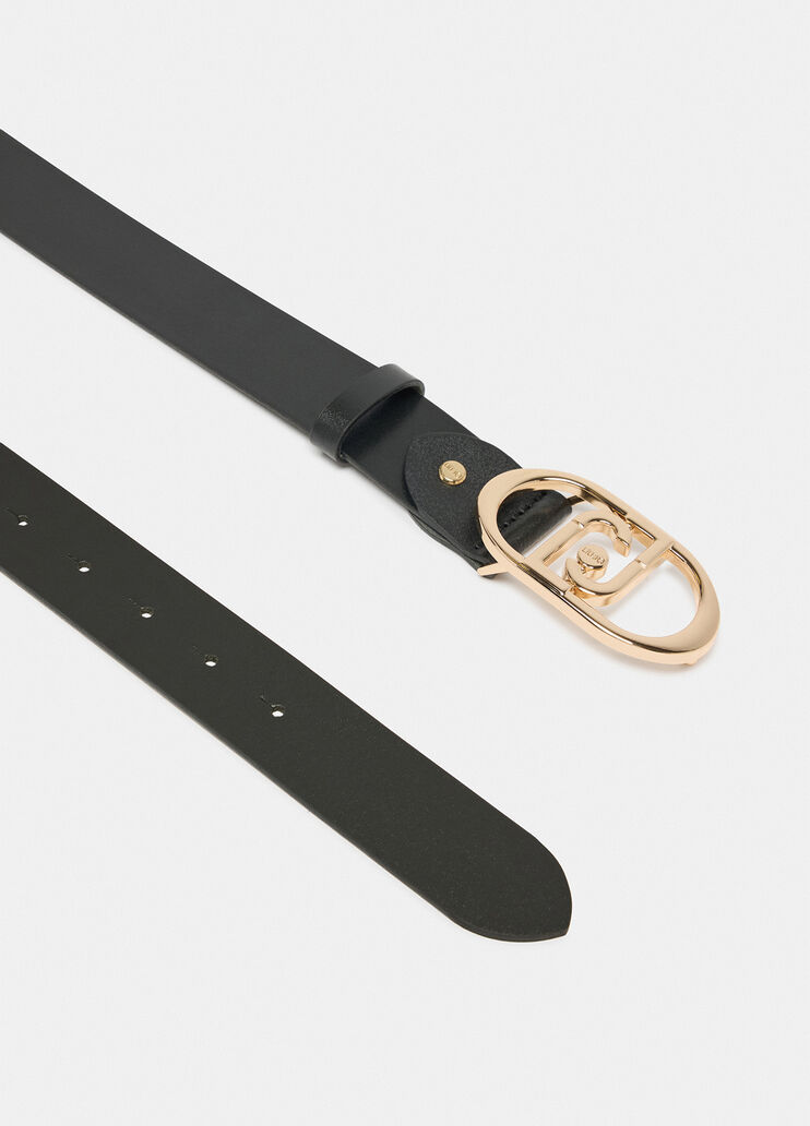 LaPuffy leather belt black/gold Liu Jo - large image number 5